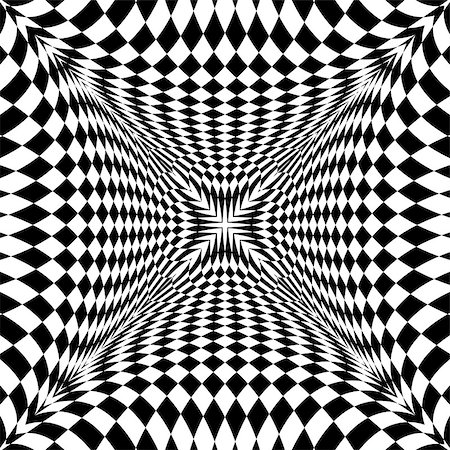 simsearch:400-07827654,k - Design monochrome motion illusion checkered background. Abstract torsion backdrop. Vector-art illustration Stock Photo - Budget Royalty-Free & Subscription, Code: 400-08052034