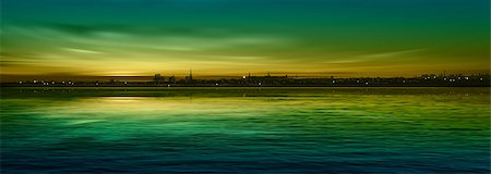 simsearch:400-08044357,k - abstract nature green background with panorama of city and sunset Foto de stock - Super Valor sin royalties y Suscripción, Código: 400-08052076