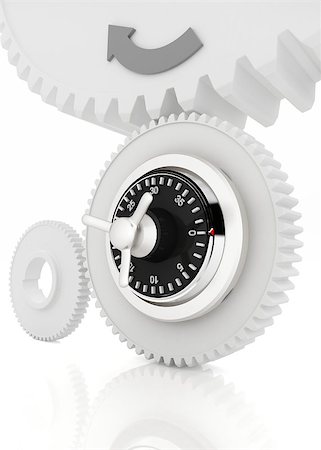simsearch:400-07997208,k - gears with lock Foto de stock - Royalty-Free Super Valor e Assinatura, Número: 400-08052337