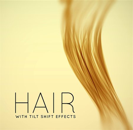 simsearch:400-08404327,k - Closeup of long human hair with tilt shift effects. Vector illustraion on yellow background Foto de stock - Royalty-Free Super Valor e Assinatura, Número: 400-08053124