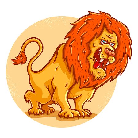 simsearch:400-09051785,k - Vector illustration of an angry lion Fotografie stock - Microstock e Abbonamento, Codice: 400-08053208
