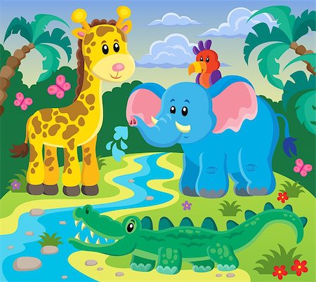 simsearch:400-06850445,k - Animals topic image 1 - eps10 vector illustration. Stock Photo - Budget Royalty-Free & Subscription, Code: 400-08053236