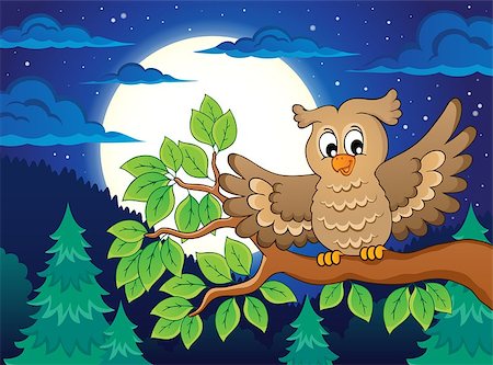 simsearch:400-08710477,k - Owl topic image 3 - eps10 vector illustration. Stock Photo - Budget Royalty-Free & Subscription, Code: 400-08053268