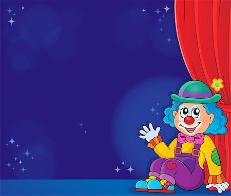 simsearch:400-05880767,k - Sitting clown theme image 5 - eps10 vector illustration. Photographie de stock - Aubaine LD & Abonnement, Code: 400-08053275