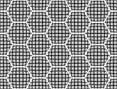 simsearch:400-07518662,k - Design seamless monochrome checked hexagon pattern. Abstract geometric background. Vector art Fotografie stock - Microstock e Abbonamento, Codice: 400-08053335