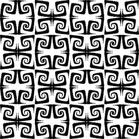 simsearch:400-08050050,k - Design seamless monochrome spiral movement pattern. Abstract decorative background. Vector art Stockbilder - Microstock & Abonnement, Bildnummer: 400-08053330