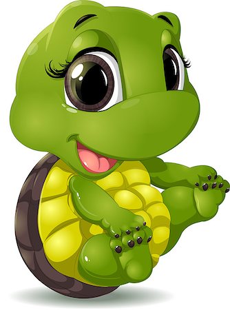 simsearch:400-07255178,k - little turtle that sits on a white background Stock Photo - Budget Royalty-Free & Subscription, Code: 400-08053478