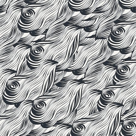 Black and white wave pattern. Seamless pattern can be used for background, wallpaper, tiling, pattern fills, surface textures. Foto de stock - Royalty-Free Super Valor e Assinatura, Número: 400-08053532