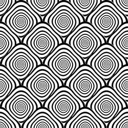 simsearch:400-08050050,k - Design seamless monochrome twirl pattern. Monochrome geometric striped diagonal background. Vector art Stockbilder - Microstock & Abonnement, Bildnummer: 400-08053959