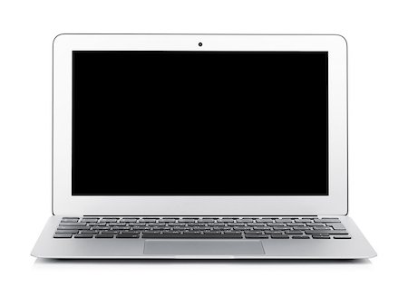 simsearch:400-06851376,k - Netbook with black blank screen. Isolated on white background Stock Photo - Budget Royalty-Free & Subscription, Code: 400-08074309