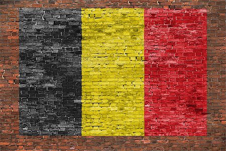 simsearch:400-07933897,k - Flag of Belgium painted over aged brick wall Fotografie stock - Microstock e Abbonamento, Codice: 400-08074359