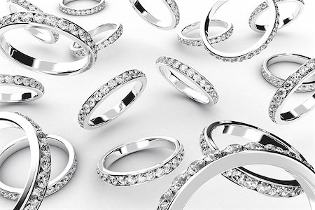 simsearch:400-04694901,k - Illustration of a silver rings with many brilliants Stock Photo - Budget Royalty-Free & Subscription, Code: 400-08074709