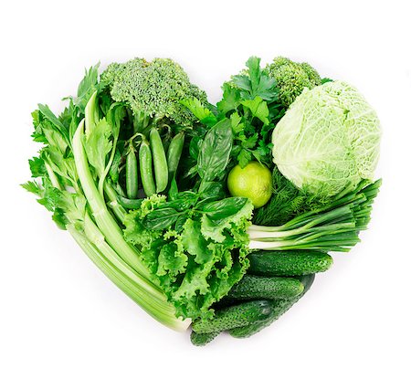 heart shape form by various vegetables and fruits Fotografie stock - Microstock e Abbonamento, Codice: 400-08074715