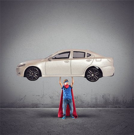 simsearch:400-08111584,k - Superhero can lift a car with powers Photographie de stock - Aubaine LD & Abonnement, Code: 400-08074863
