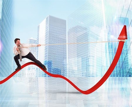 simsearch:400-08071323,k - Determinated businessman with much effort lifts statistics Foto de stock - Super Valor sin royalties y Suscripción, Código: 400-08075001