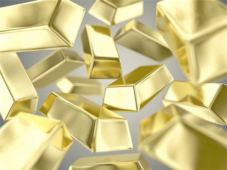 simsearch:400-04715746,k - Illustration of a many ingots of fine gold Stock Photo - Budget Royalty-Free & Subscription, Code: 400-08075136