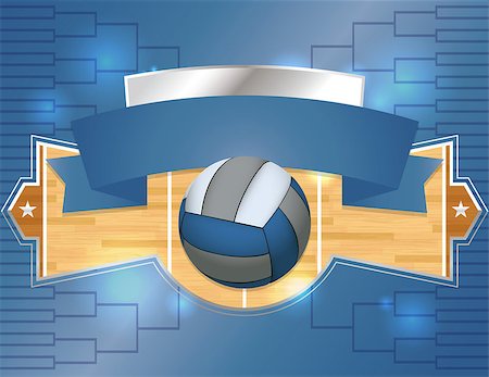 An illustration for a volleyball tournament flyer or poster. Vector EPS 10 available. EPS contains transparencies. Fotografie stock - Microstock e Abbonamento, Codice: 400-08075305