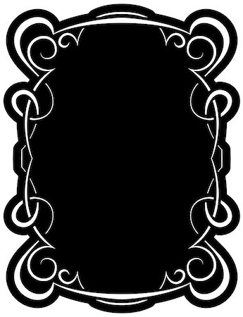 simsearch:400-07105878,k - Vector black frame with elegant white border Stockbilder - Microstock & Abonnement, Bildnummer: 400-08075611