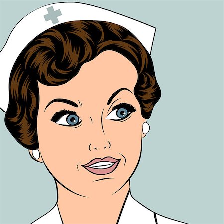 simsearch:400-07975463,k - Beautiful friendly and confident nurse , vector illustration Stock Photo - Budget Royalty-Free & Subscription, Code: 400-08075844