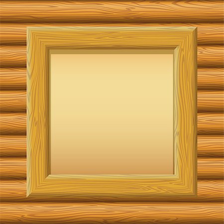 simsearch:400-05287751,k - Wooden Frame with Empty Paper on a Timbered Wall. Fotografie stock - Microstock e Abbonamento, Codice: 400-08075853