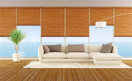simsearch:400-05903561,k - Modern living room with sofa of a beach house - 3D Rendering Stockbilder - Microstock & Abonnement, Bildnummer: 400-08076003