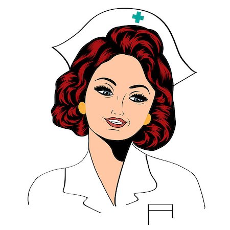 simsearch:400-07975463,k - Beautiful friendly and confident nurse , vector illustration Stock Photo - Budget Royalty-Free & Subscription, Code: 400-08076042