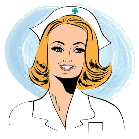 simsearch:400-07975463,k - Beautiful friendly and confident nurse , vector illustration Stock Photo - Budget Royalty-Free & Subscription, Code: 400-08076043