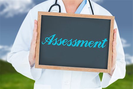 simsearch:400-08076735,k - The word assessment and doctor showing chalkboard against field and sky Foto de stock - Super Valor sin royalties y Suscripción, Código: 400-08076708