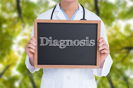 simsearch:400-08076735,k - The word diagnosis and doctor showing little blackboard against low angle view of tall trees Foto de stock - Super Valor sin royalties y Suscripción, Código: 400-08076702