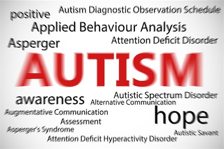 autism against white background with vignette Stockbilder - Microstock & Abonnement, Bildnummer: 400-08076718