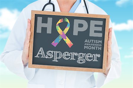 simsearch:400-08076735,k - The word asperger and doctor showing chalkboard against blue sky Foto de stock - Super Valor sin royalties y Suscripción, Código: 400-08076739