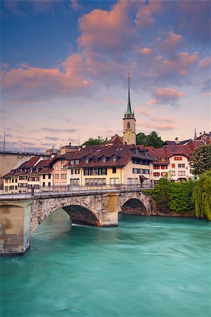 simsearch:400-08076016,k - Image of Bern, capital city of Switzerland, during sunrise. Stock Photo - Budget Royalty-Free & Subscription, Code: 400-08077530