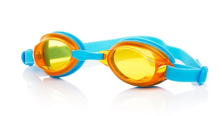 simsearch:400-04376209,k - glasses for swimming, isolated on white background Stock Photo - Budget Royalty-Free & Subscription, Code: 400-08078065