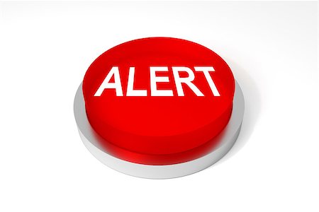 simsearch:400-08250503,k - red round button alert on white surface Photographie de stock - Aubaine LD & Abonnement, Code: 400-08070221