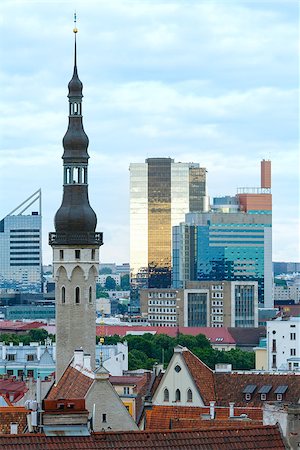 Tallinn City (Estonia) summer top view. Stock Photo - Budget Royalty-Free & Subscription, Code: 400-08070873