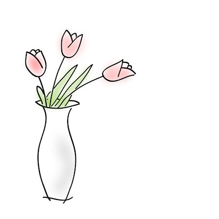 Sketch bouquet in a vase Photographie de stock - Aubaine LD & Abonnement, Code: 400-08070985