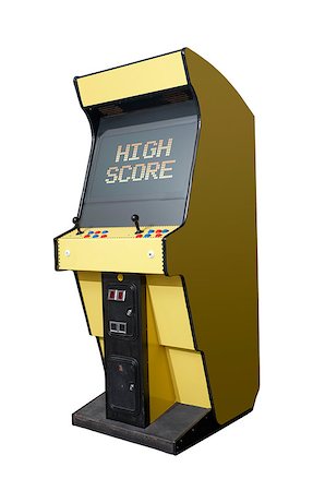 High Score message on a retro arcade isolated on white Photographie de stock - Aubaine LD & Abonnement, Code: 400-08071098