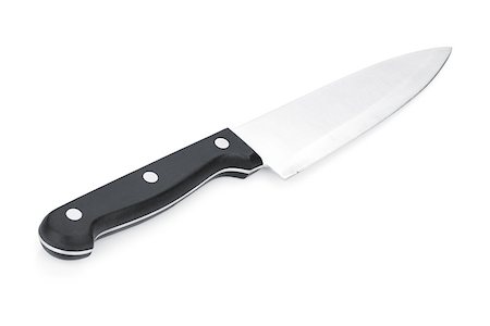 simsearch:400-05036060,k - Chef knife. Isolated on white background Stock Photo - Budget Royalty-Free & Subscription, Code: 400-08071422