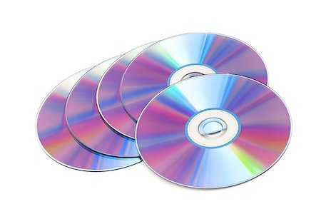simsearch:695-05768053,k - cd disks on a white background Photographie de stock - Aubaine LD & Abonnement, Code: 400-08072082