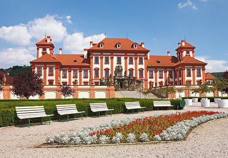 simsearch:400-06741067,k - Castle in the early Baroque style originated in the years between 1679-1685. Prague. Czech republic Stock Photo - Budget Royalty-Free & Subscription, Code: 400-08072390