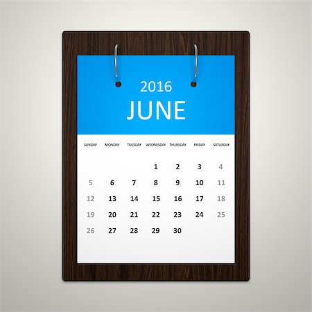 simsearch:400-08072406,k - An image of a stylish calendar for event planning 2016 june Stock Photo - Budget Royalty-Free & Subscription, Code: 400-08072404