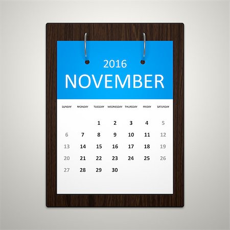 An image of a stylish calendar for event planning 2016 november Stock Photo - Budget Royalty-Free & Subscription, Code: 400-08072406
