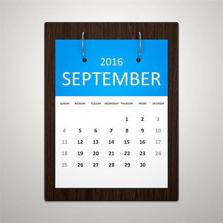 An image of a stylish calendar for event planning 2016 september Stock Photo - Budget Royalty-Free & Subscription, Code: 400-08072408