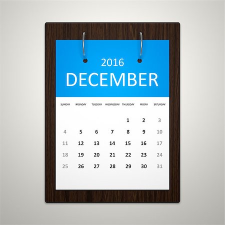 simsearch:400-08072406,k - An image of a stylish calendar for event planning 2016 december Stock Photo - Budget Royalty-Free & Subscription, Code: 400-08072402