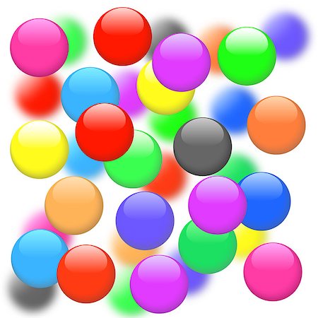 Nice colorful balls with bokeh effect on white background Foto de stock - Super Valor sin royalties y Suscripción, Código: 400-08072597
