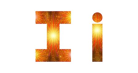 simsearch:400-08340538,k - Set of English letters signs uppercase and lowercase I, stylized gold and orange holiday firework with stars and flares, elements for web design. Photographie de stock - Aubaine LD & Abonnement, Code: 400-08072652