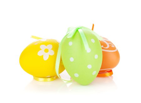 simsearch:400-07921731,k - Colorful easter eggs. Isolated on white background Stock Photo - Budget Royalty-Free & Subscription, Code: 400-08072765