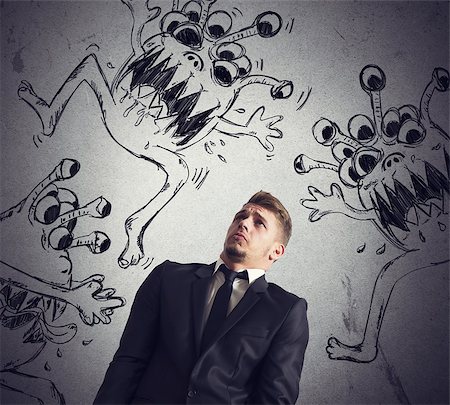 Man fearful of the contagion of virus Stock Photo - Budget Royalty-Free & Subscription, Code: 400-08073011