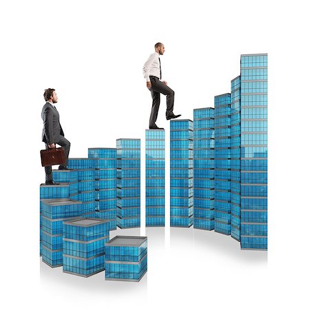 simsearch:400-08035080,k - Business people climb the ladder of success Foto de stock - Super Valor sin royalties y Suscripción, Código: 400-08073021