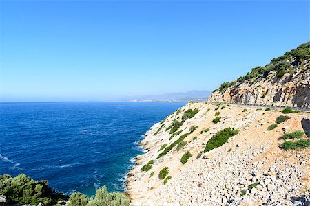 rose bay - The Mediterranean coast of Turkey in summer day Foto de stock - Royalty-Free Super Valor e Assinatura, Número: 400-08073511